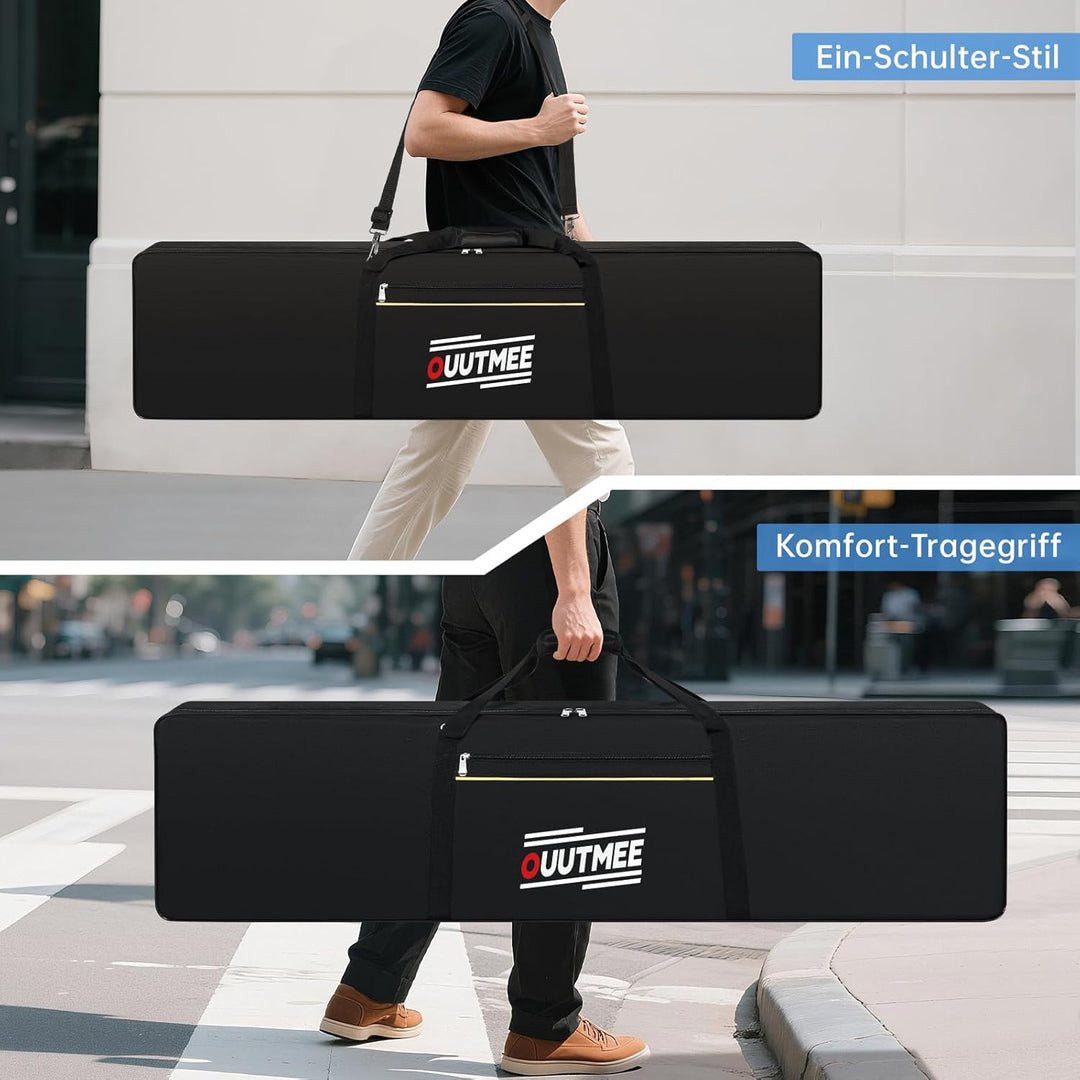 88 Keyboard Tasche Zwei Möglichkeiten Zum Tragen,136 x 18 x 34 cm Keyboard Piano Tasche,600D Waterpr