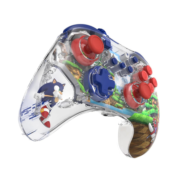 PDP REALMz Wired LED Light-up Pro Controller: Sonic Green Hill Zone For Nintendo Switch & Nintendo S