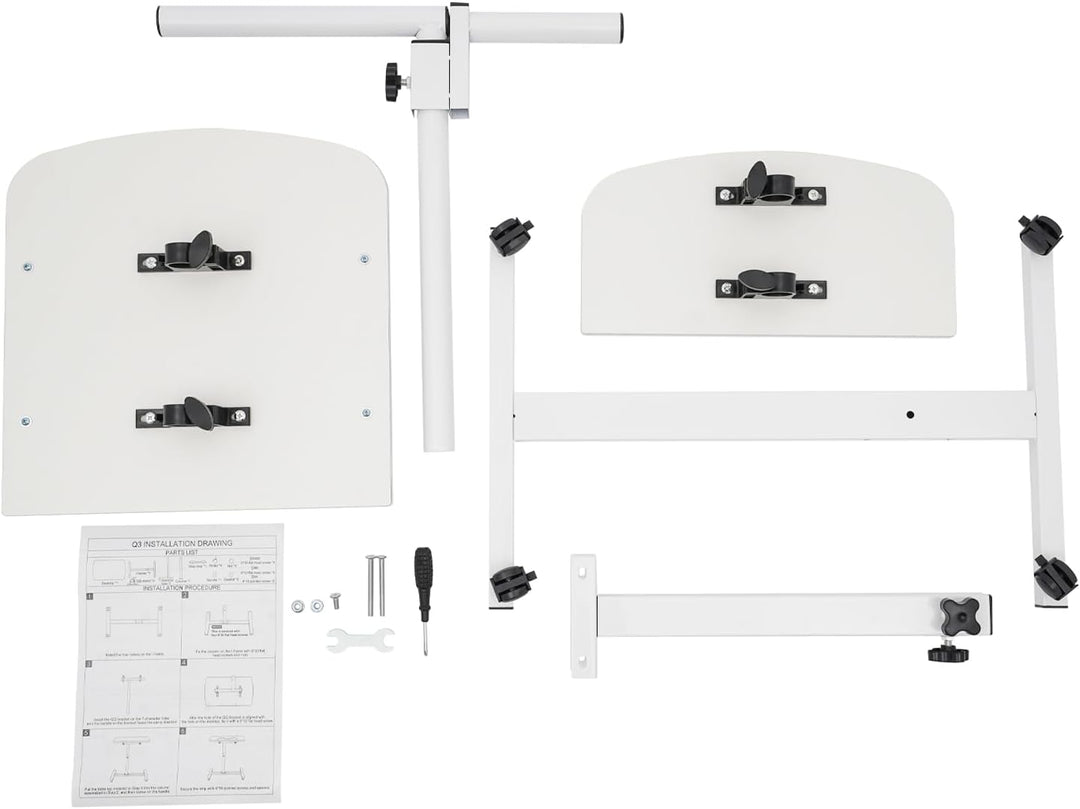 DDZcozy Computertisch Höhenverstellbar Laptoptisch mit Rollen Weiss Schreibtisch Beistelltisch für W