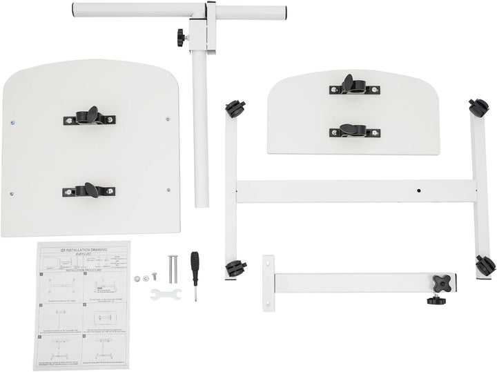 DDZcozy Computertisch Höhenverstellbar Laptoptisch mit Rollen Weiss Schreibtisch Beistelltisch für W