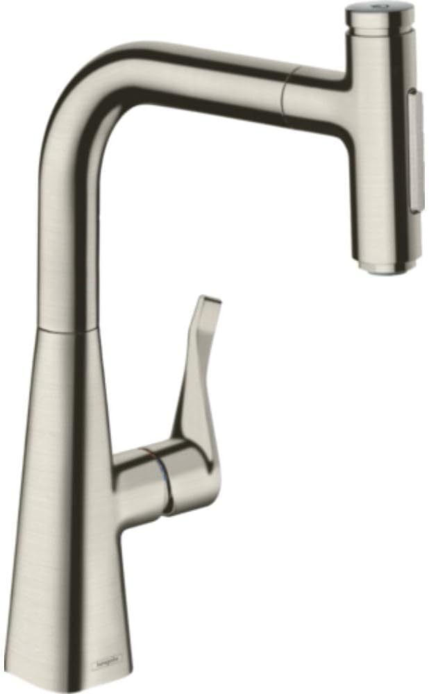 hansgrohe Wasserhahn Metris Select M71 (Wasserhahn Küche mit Schlauchbox, 150° schwenkbar, ausziehba