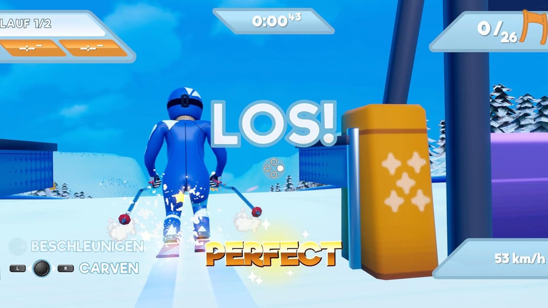 Winter Sports Games - Skispringen, Alpin, Bobfahren, Rennrodeln, Curling, Slamom für Switch