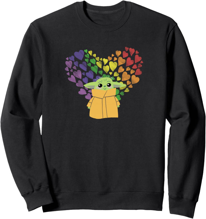 Star Wars The Mandalorian The Child Rainbow Hearts Sweatshirt