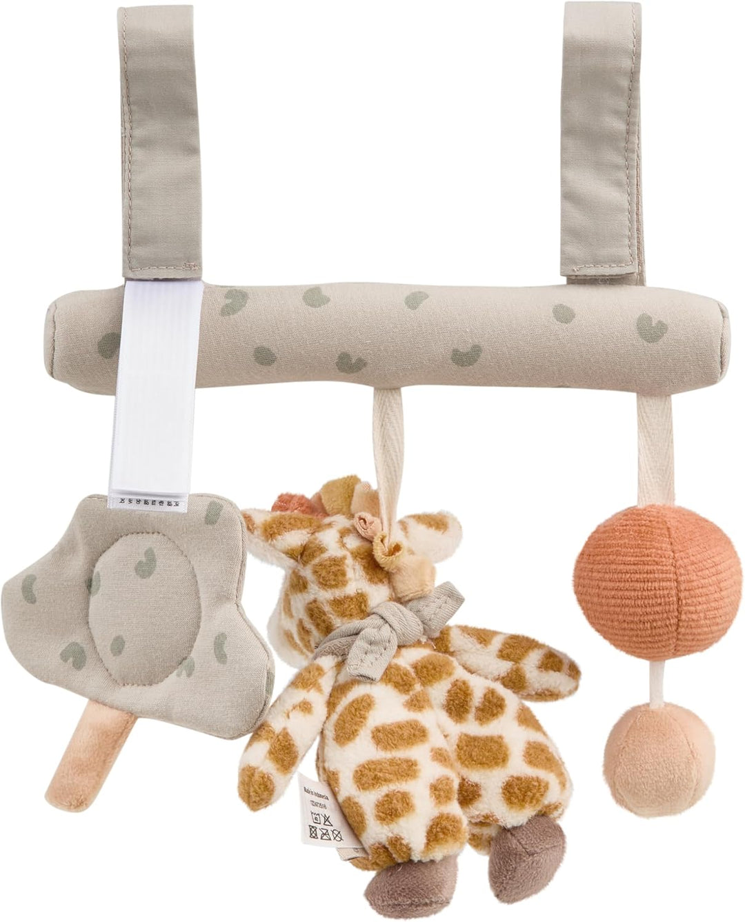 Sterntaler Spielzeug Giraffe Kaya – Weiches Babyspielzeug zum Aufhängen mit Klett, Rassel & Spiegelf
