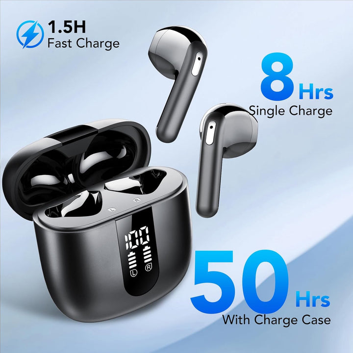 Bluetooth Kopfhörer, In Ear Kopfhörer Kabellos Bluetooth 5.4 Kabellose Kopfhörer mit 4 Mic, 2026 Kab