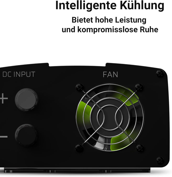 Green Cell® 1000W/2000W 12V auf 230V Volt kfz Spannungswandler Wechselrichter Power Solar Inverter D