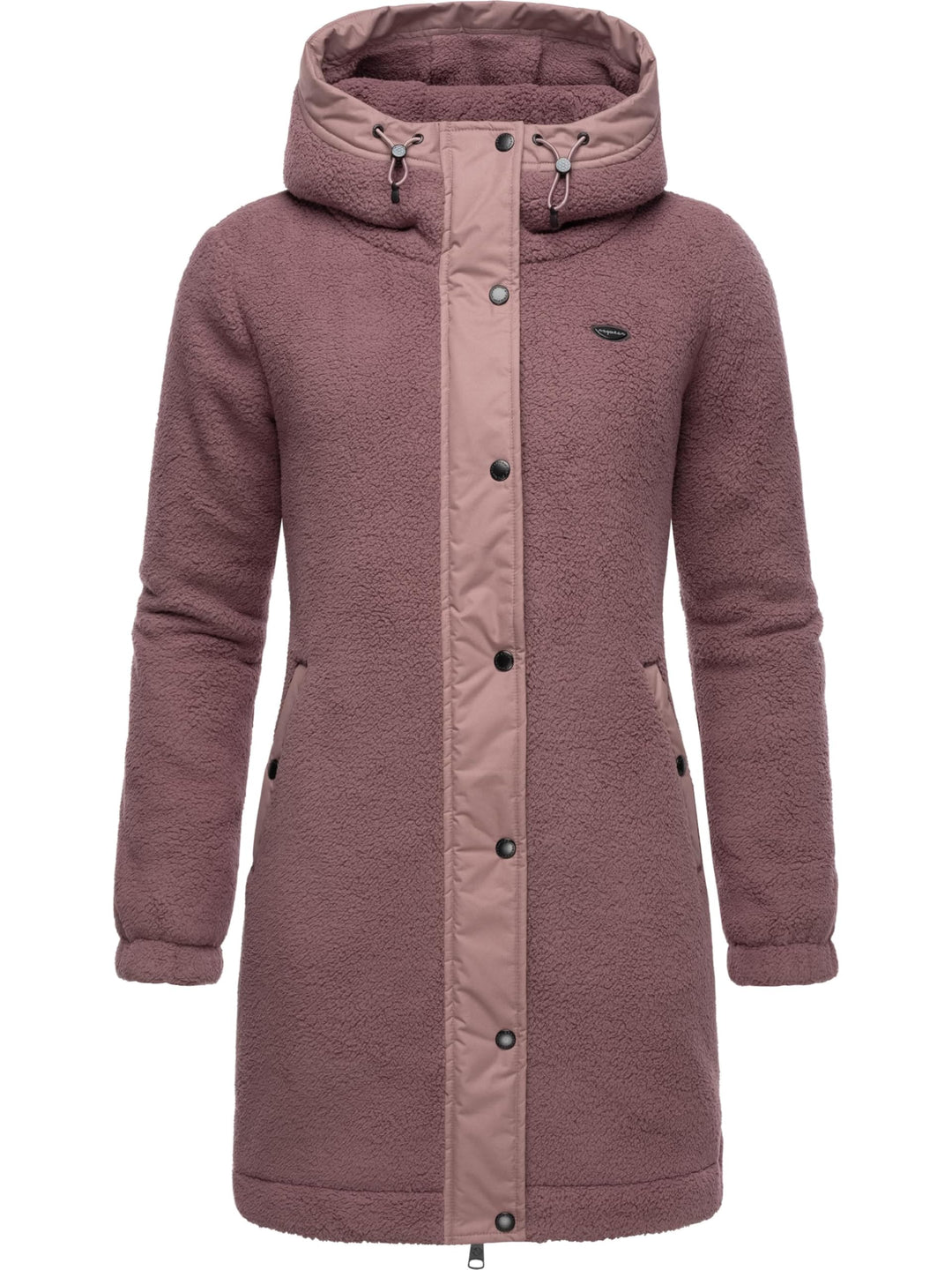 Ragwear Damen Fleecejacke Kurze Teddyfleece-Jacke warm mit Kapuze Cousy XS-6XL 3XL Mauve24, 3XL Mauv