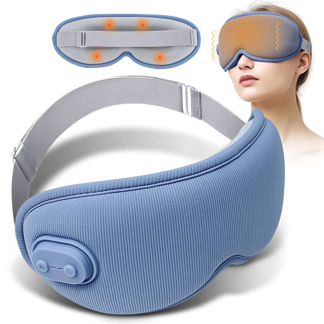Wiederaufladbare Kabellose 3D Augenwärme Schlafmaske, Lichtundurchlässig Augenmaske mit Einstellbare