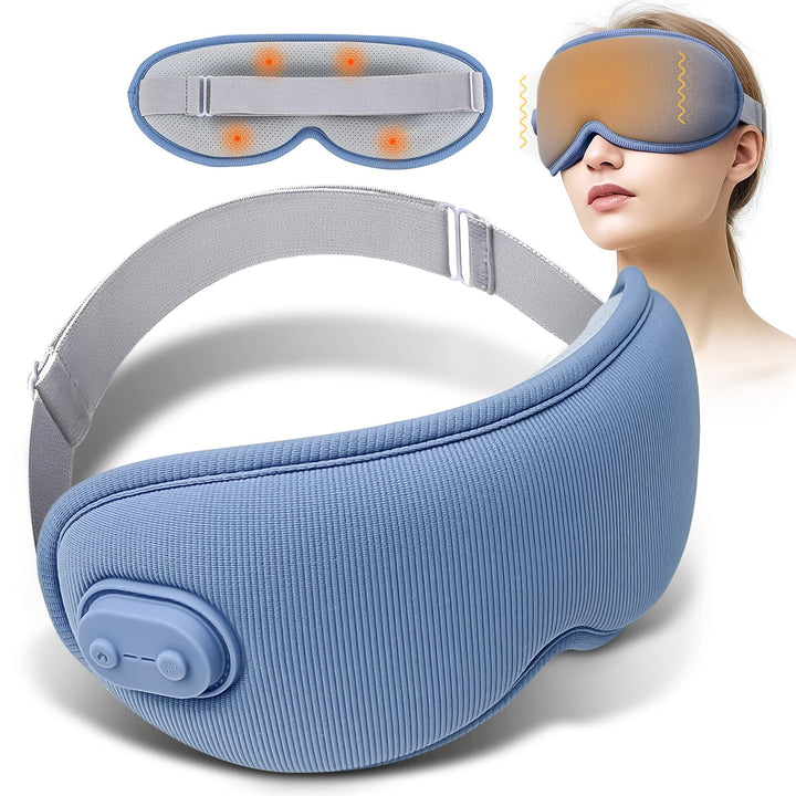 Wiederaufladbare Kabellose 3D Augenwärme Schlafmaske, Lichtundurchlässig Augenmaske mit Einstellbare
