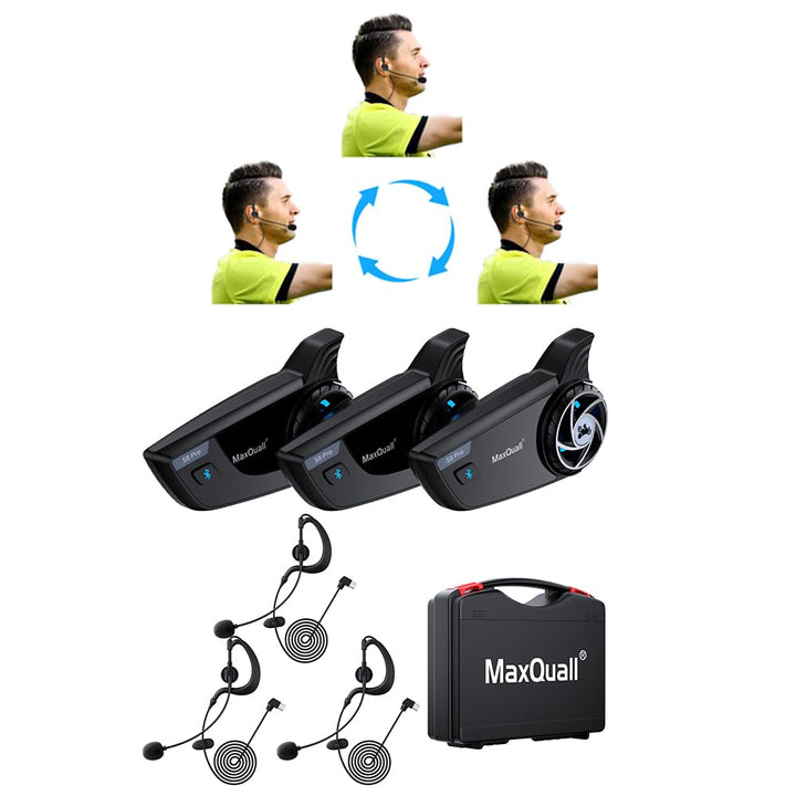 S8 Pro Schiedsrichter-Headset, Kommunikationssystem, 3 Personen, Gespräche zur gleichen Zeit, Fussba