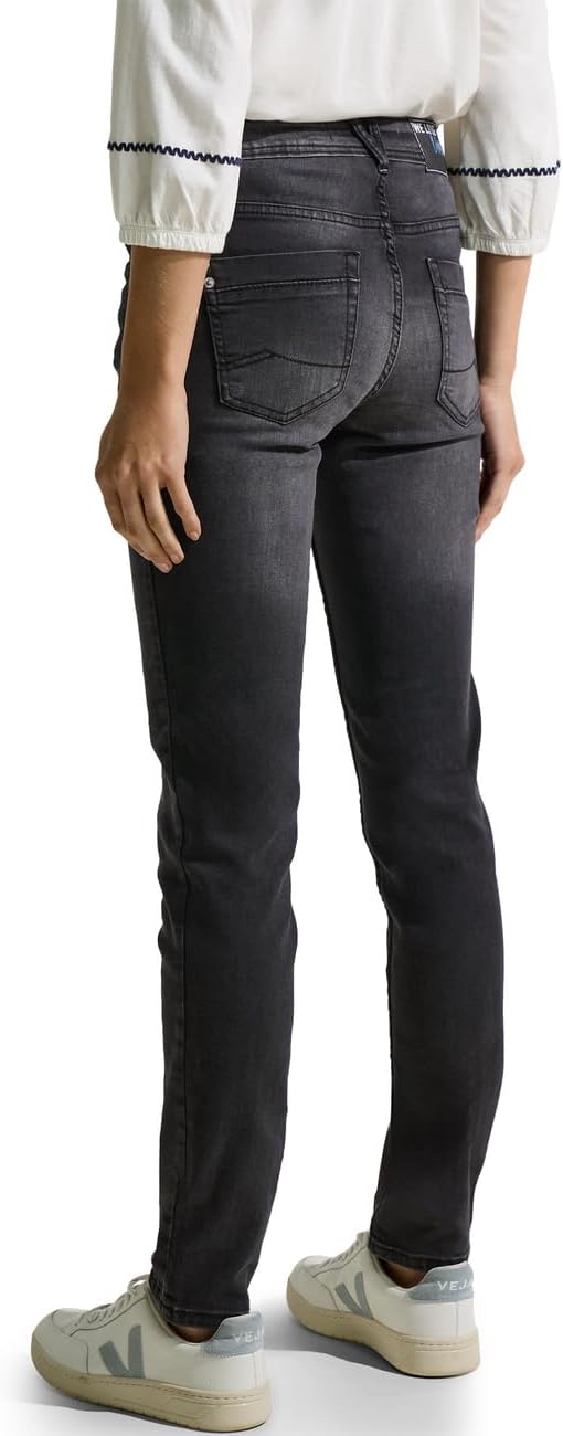Cecil Damen Jeanshose Loose Fit 26W / 32L Authentic Black Wash, 26W / 32L Authentic Black Wash
