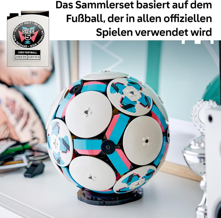 LEGO Editions Fussball Spielzeug - 3D Modellbau mit interaktivem Miniaturstadion - Geburtstagsgesche