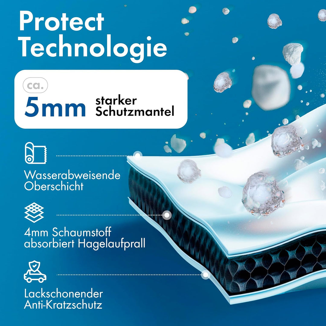 WALSER Hagelschutz Abdeckplane Auto, Hagelschutzplane Auto, Wasserabweisende Autoabdeckung, Outdoor