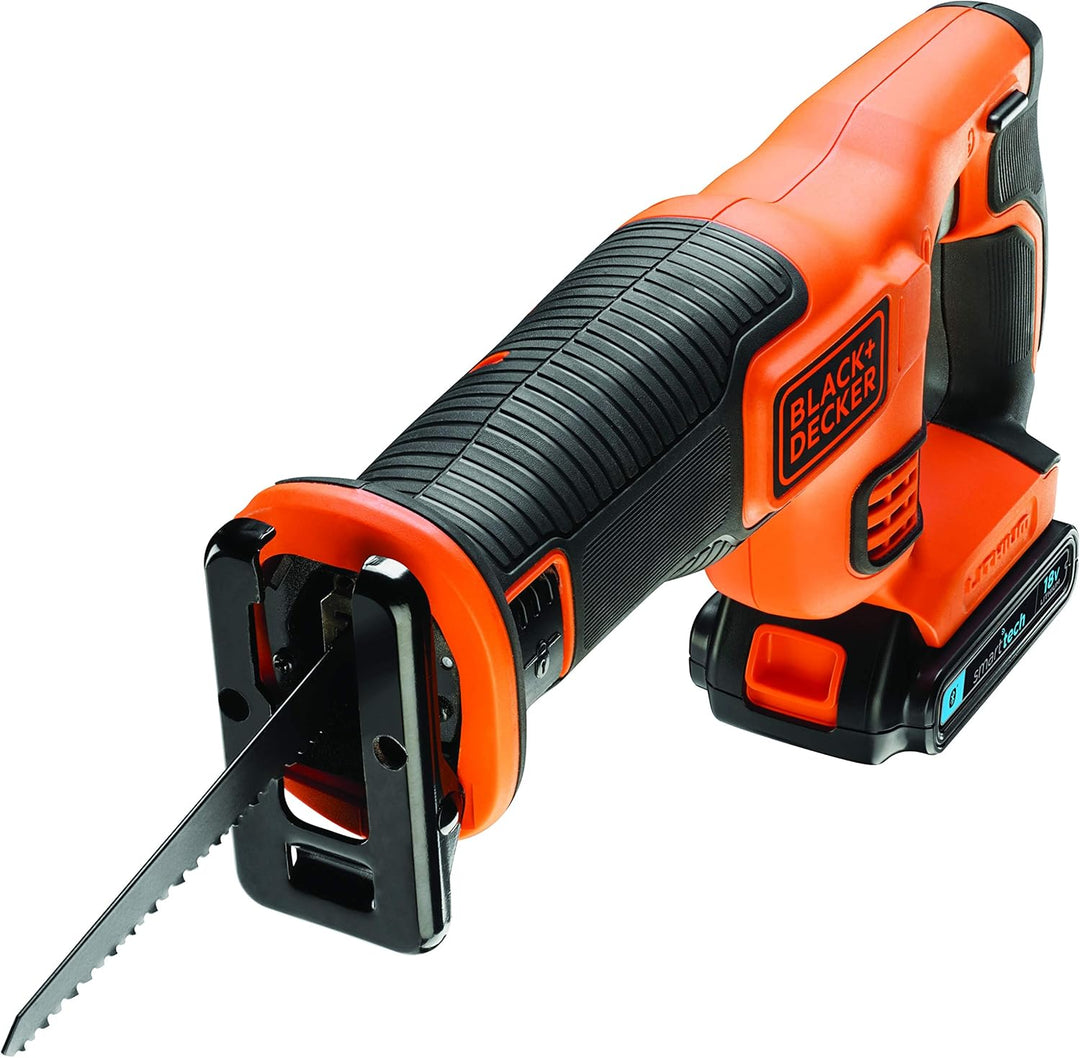 BLACK + DECKER BDCR18E1-QW Akku-Säbelsäge - 1 Batterie - 1 140-mm-Klinge - 18V