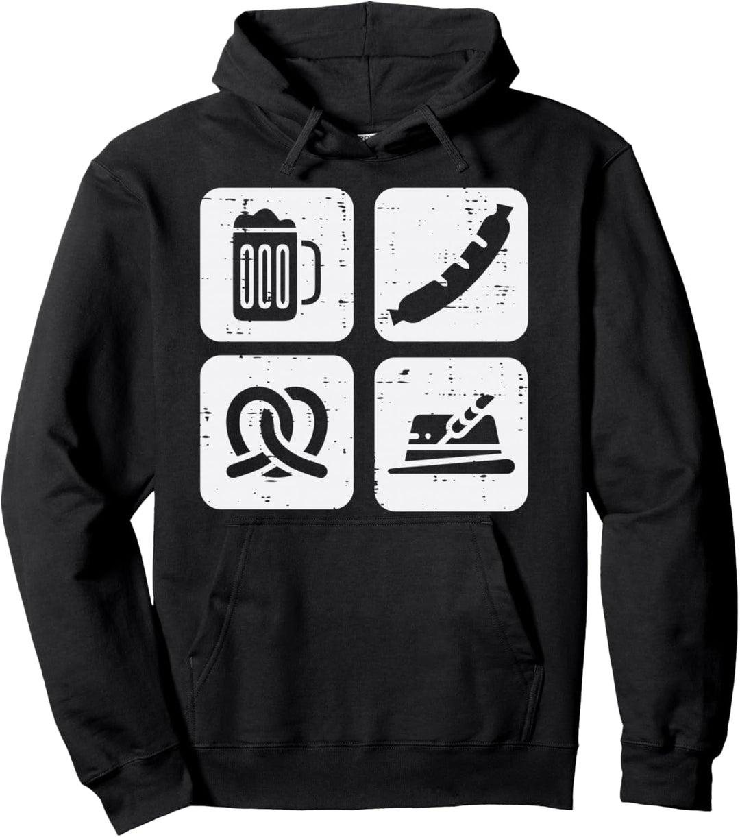 Brezel Wurst Bayerische Mütze Deutsch Oktoberfest Herren Damen Pullover Hoodie
