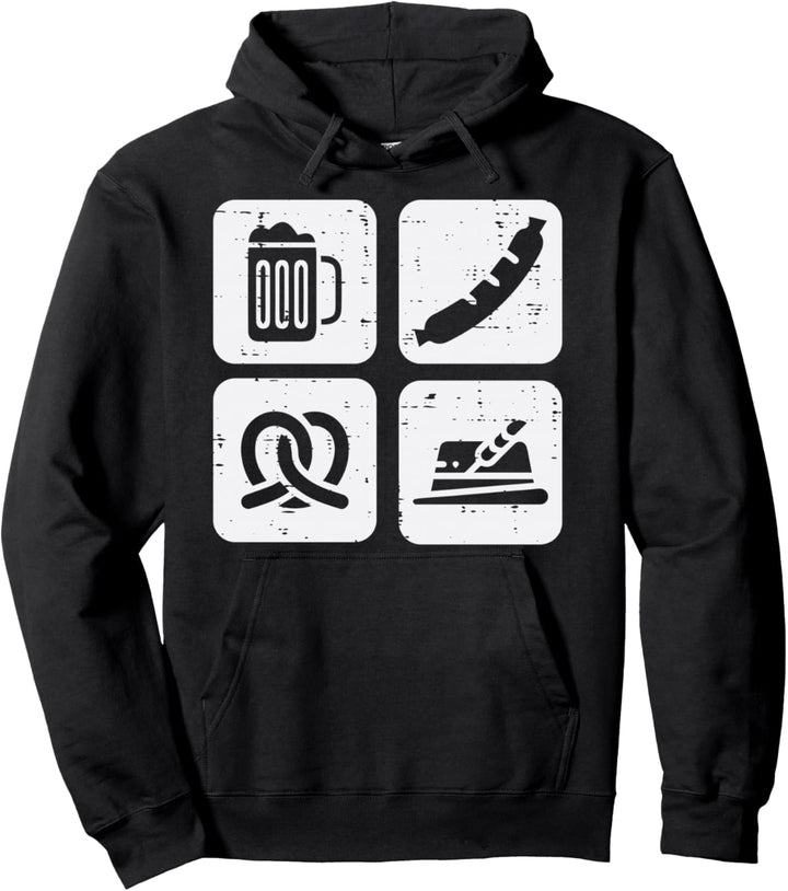 Brezel Wurst Bayerische Mütze Deutsch Oktoberfest Herren Damen Pullover Hoodie