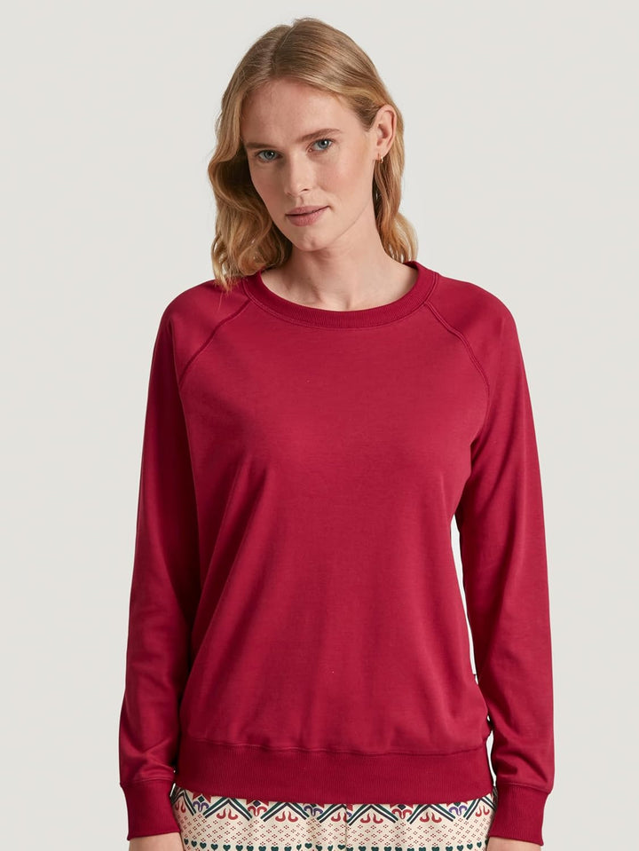 CALIDA Favourites Langarmshirt Damen, aus 100% Baumwolle 32-34 Rio Red, 32-34 Rio Red