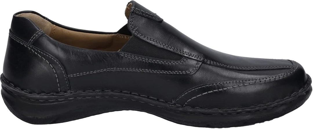 Josef Seibel Herren Slipper Anvers 67,Weite K (Extra weit),Wechselfussbett 39 EU Weit Schwarz, 39 EU