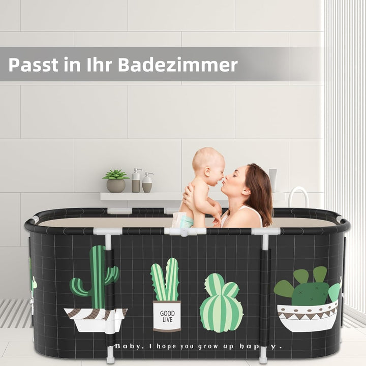 Sinbide Faltbare Badewanne, installieren und tragbare abnehmbare Badewanne, Geeignet für Erwachsene