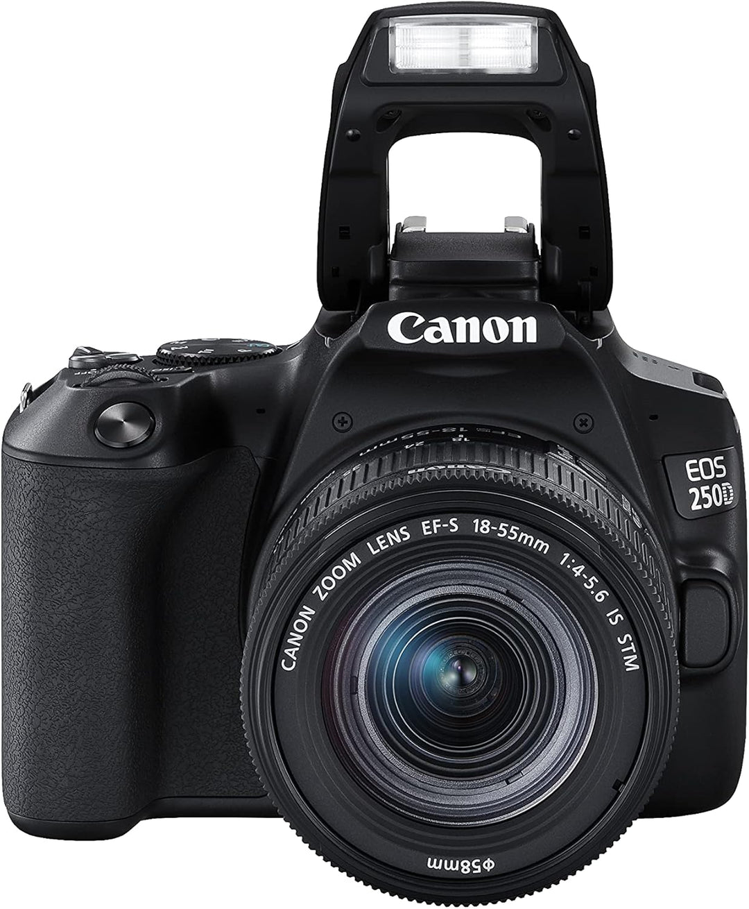 Canon EOS 250D APS-C DSLR-Kameragehäuse mit EF-S 18-55mm F4-5.6 is STM Objektiv | 24,1 Megapixel, dr