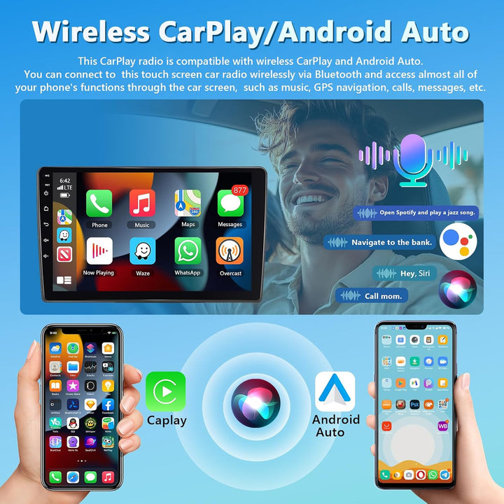 4GB+64GB Autoradio für FIAT 500L 2012 Radio mit Wireless Carplay, 10 Zoll Bildschirm Android Auto Ca