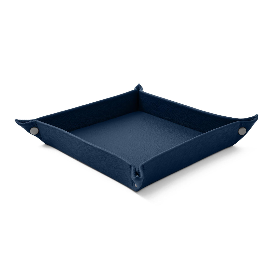 Eglooh - Iris - Taschenleerer aus echtem Leder Blau - Schreibtisch-Organizer mit modernem Design - A