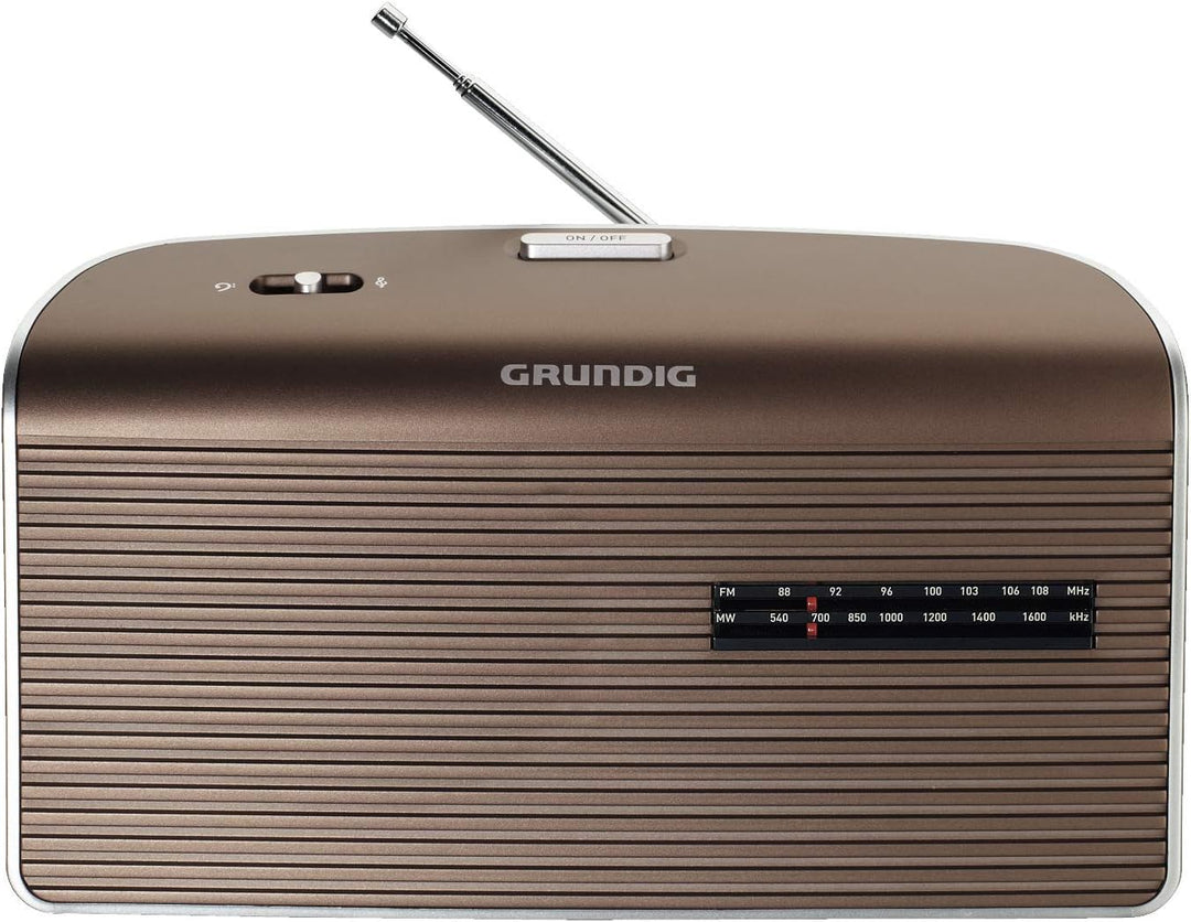 Grundig Music 60, empfangsstarkes Radio im modernen Design, brown/silver braun/silber empfangsstarke
