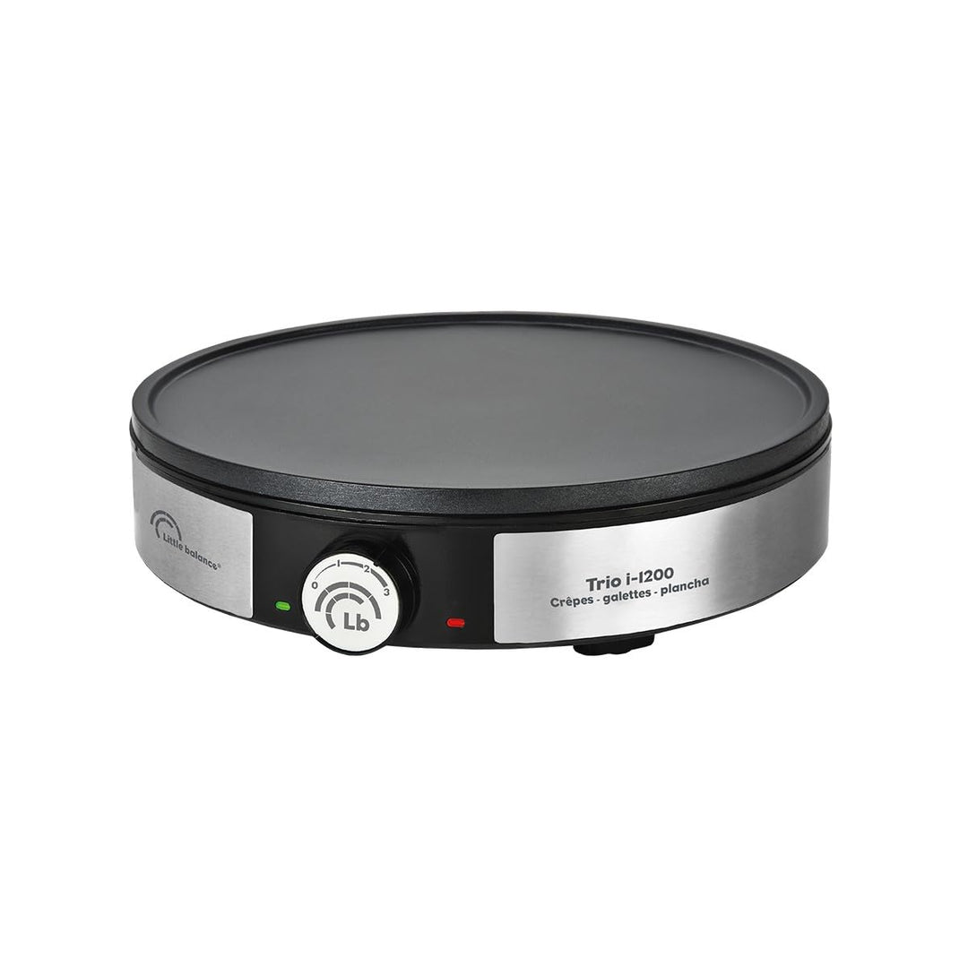 Little Balance 8383 Maxi-Crêpes Trio i-200 – elektrische Crêpes-Pfanne 3-in-1: Crêpes, Plancha, rege