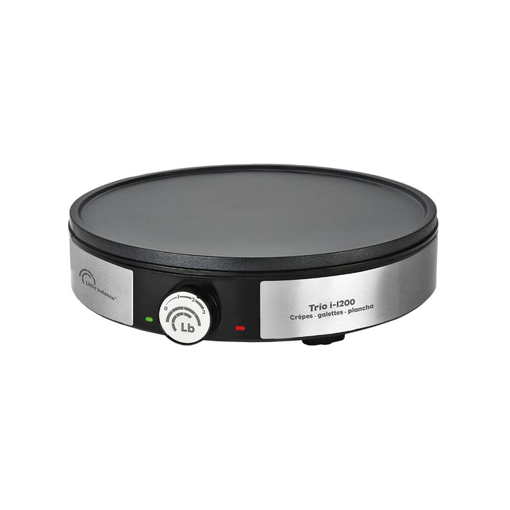 Little Balance 8383 Maxi-Crêpes Trio i-200 – elektrische Crêpes-Pfanne 3-in-1: Crêpes, Plancha, rege