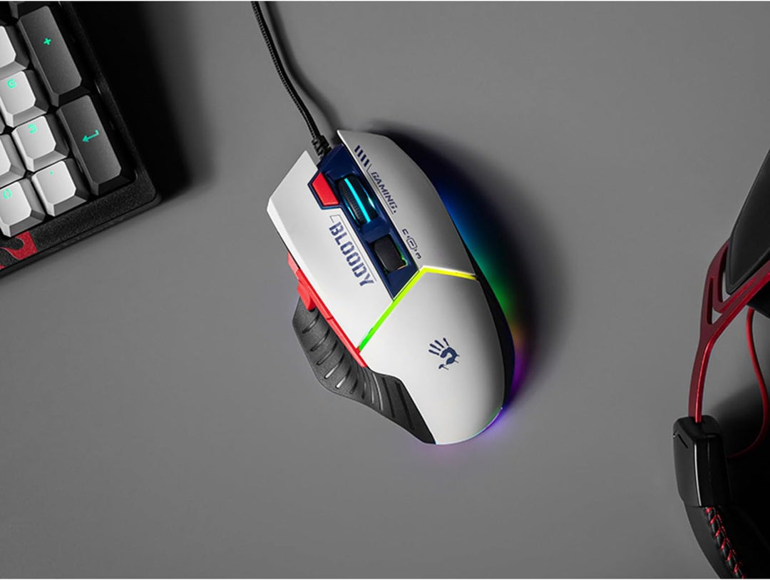 A4tech W95Max Sports Gaming Maus, Optische Kabelgebundene Gaming-Maus, USB 12 000 CPI, 8000 FPS, 250