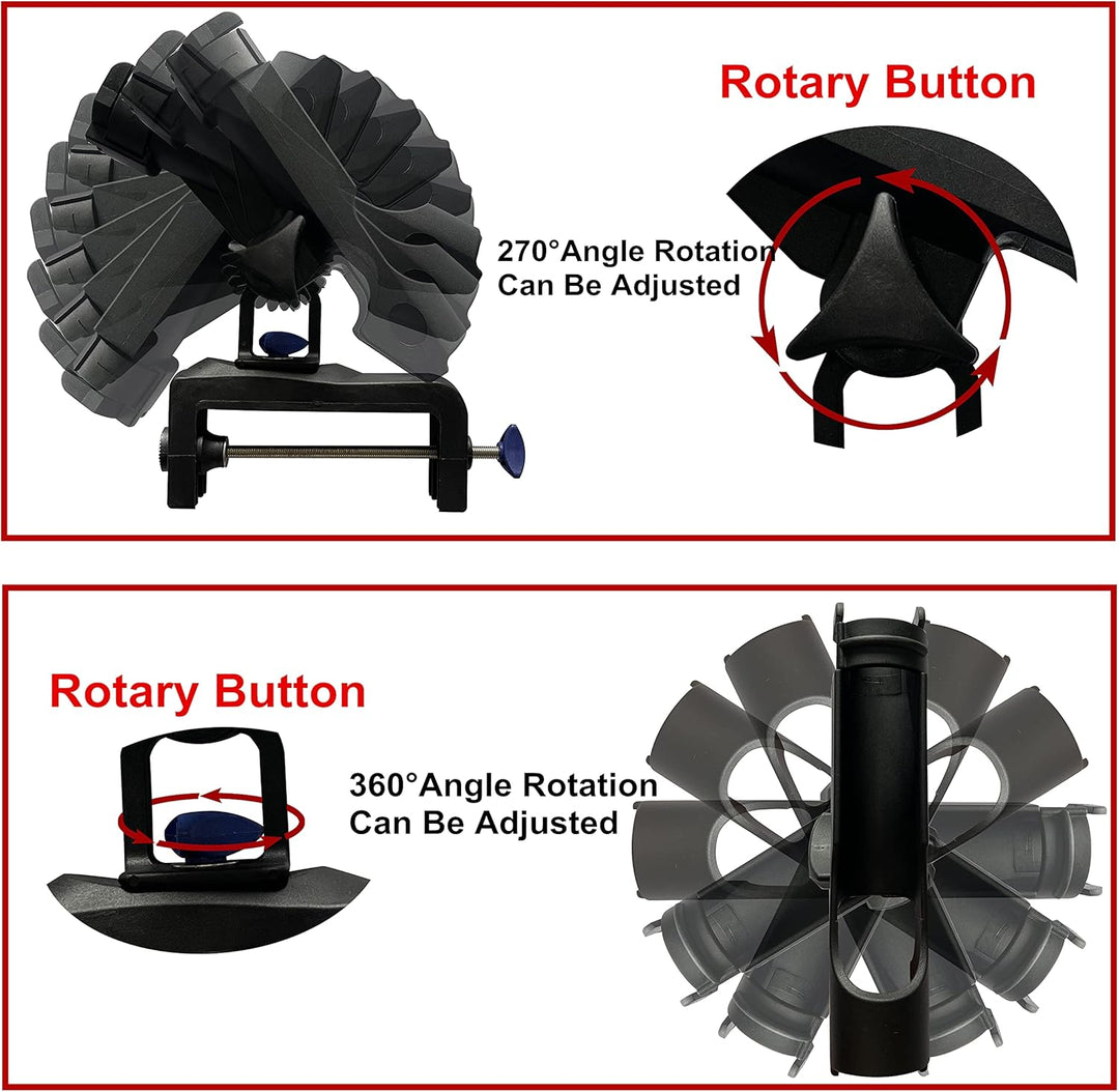 Fishing Boat Rods Holder with Large Clamp Opening 360 Degree Adjustable Fishing Rod Racks Folding Ho