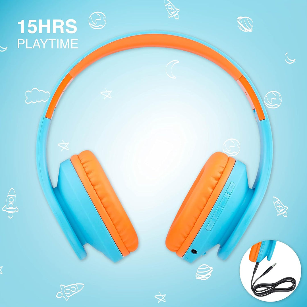 Kinder Kopfhörer, PowerLocus KinderKopfhörer Bluetooth mit 85dB Lautstärkebegrenzung, Faltbar mit Tr