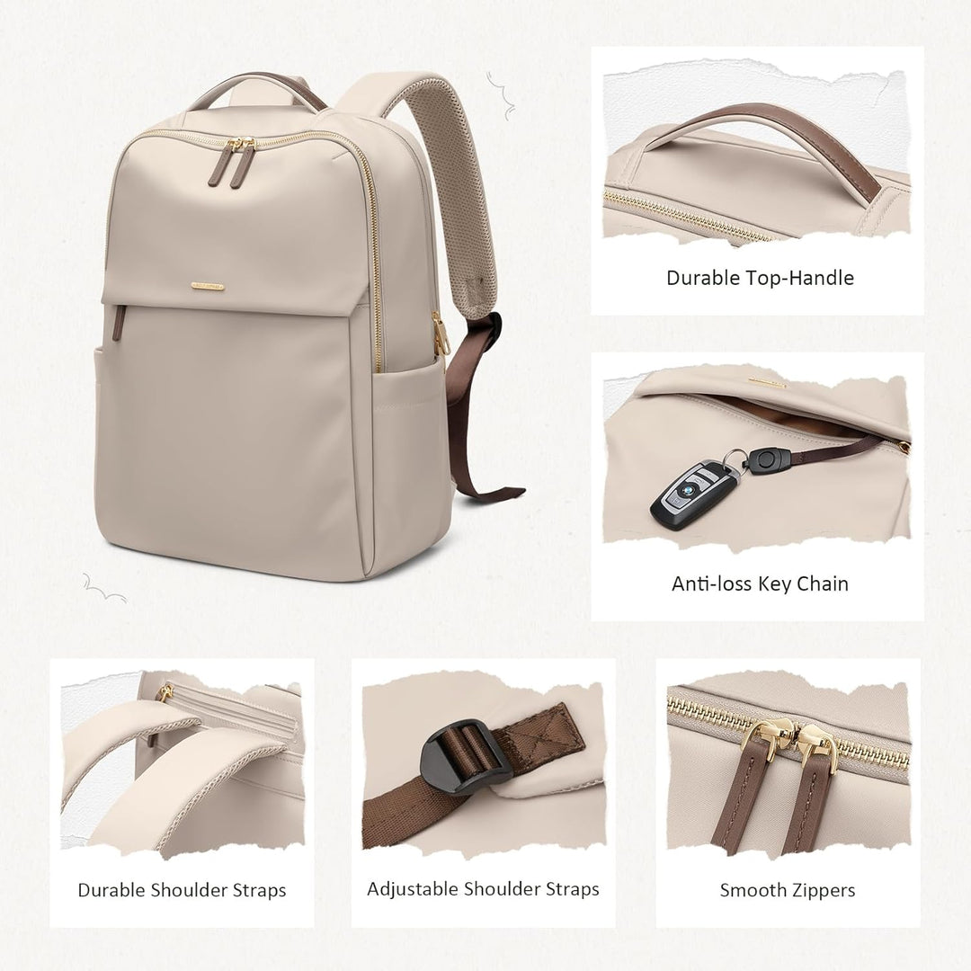 GOLF SUPAGS Laptop Rucksack Damen für 15,6 Zoll Arbeitsrucksack Anti Diebstahl Casual Daypack für Ar