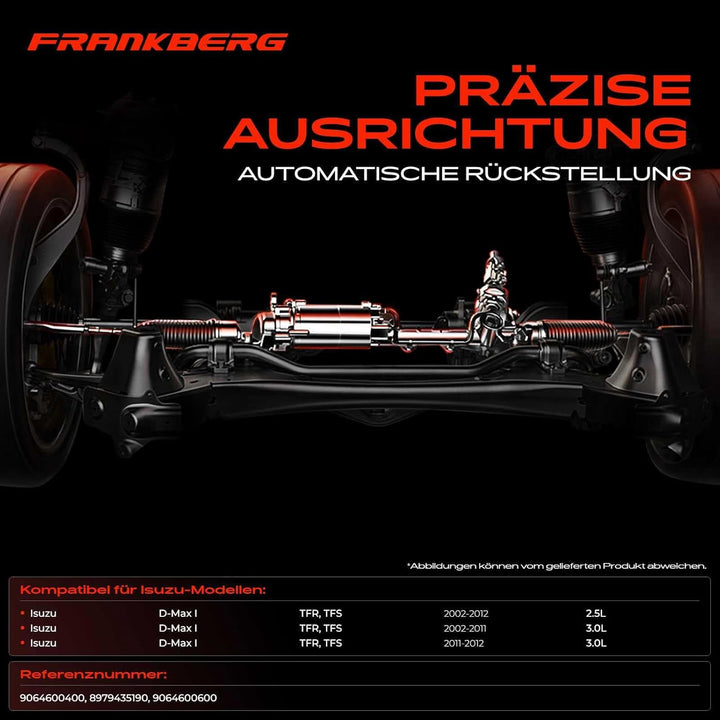 Frankberg Lenkgetriebe Servolenkgetriebe Hydraulisch für Linkslenker Kompatibel mit D-Max I TFR TFS