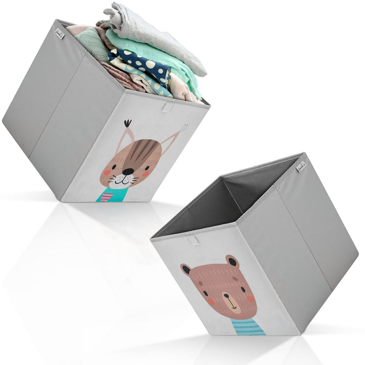 fenchi's AUSTRIA 2er Set Aufbewahrungsboxen Kinder, Masse 33 * 33 * 33cm, ideal für Kallax, verschie
