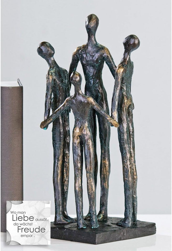 Casablanca Deko ulptur Figur Group - Gruppe - Familie - braun - Poly - Höhe 30 cm