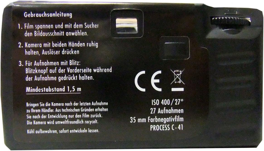 TopShot Love Hearts red Einwegkamera / Hochzeitskamera (27 Fotos, Blitz, 12-er Pack)