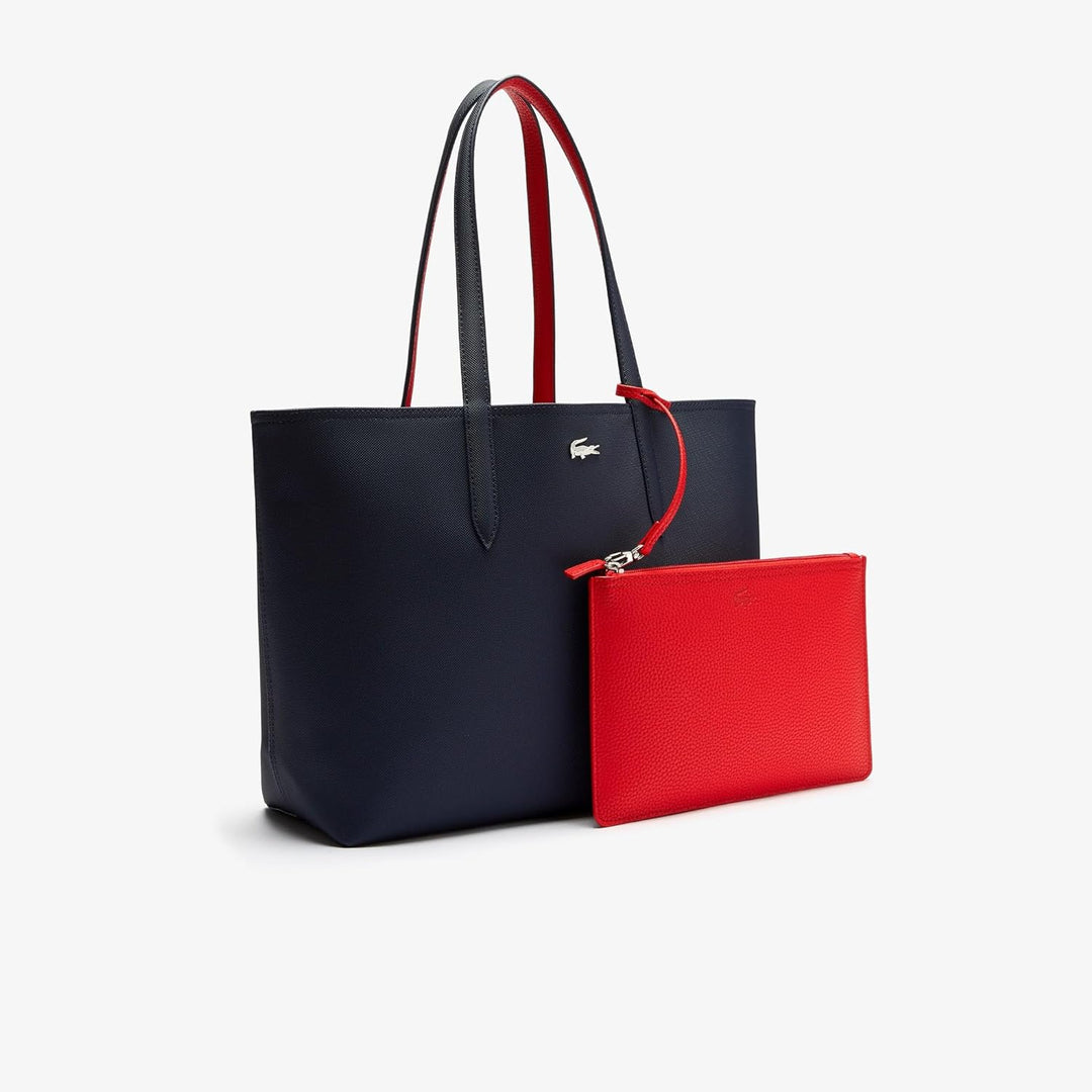 Lacoste Damen Nf2142aa Einkaufstasche Marine 166 Rouge