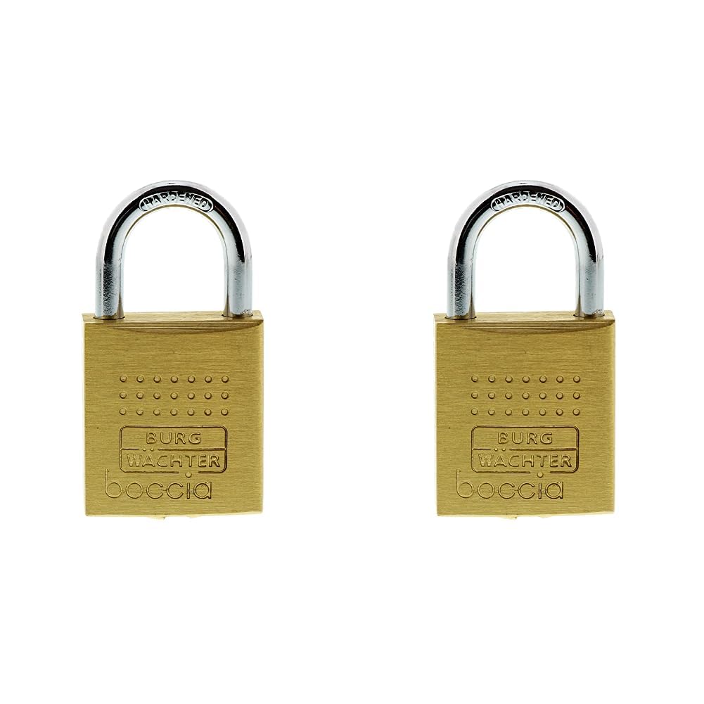 BURG-WÄCHTER Vorhangschloss, 5 mm Bügelstärke, Kneifschutz, 2 Schlüssel, Boccia 450 30 SB (Packung m