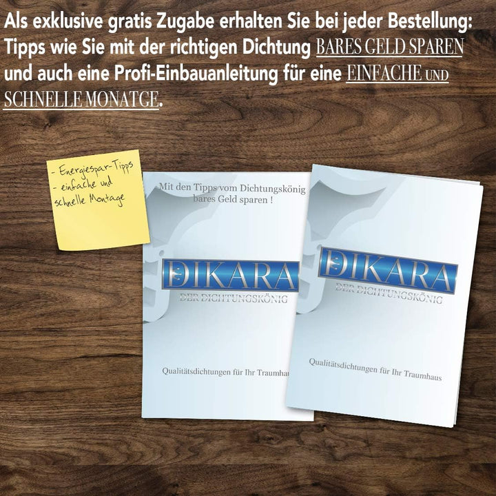 Türdichtung Braun 10m - 4mm Nutbreite / 7mm Nuttiefe / 12mm Falz - Antidehnungsfaden Haustürdichtung