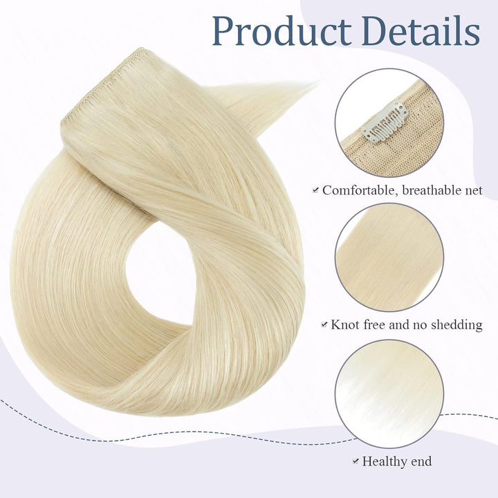 Haarteile Echthaar Clip in Extensions Echthaar 1Pc 5Clips Dick Haarverlängerung 7A Human Hair Weich