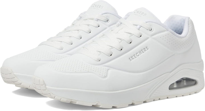 Skechers Herren UNO Stand On Air Sneaker 39 EU White Durabuck Mesh, 39 EU White Durabuck Mesh