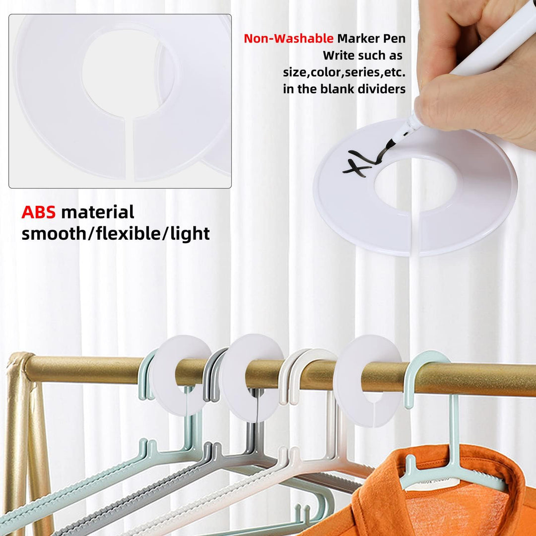 JEEZAO 40 Stück Kleiderbügel Grössentrenner Grössenfinder für Babykleidung,Grössenreiter für Gardero