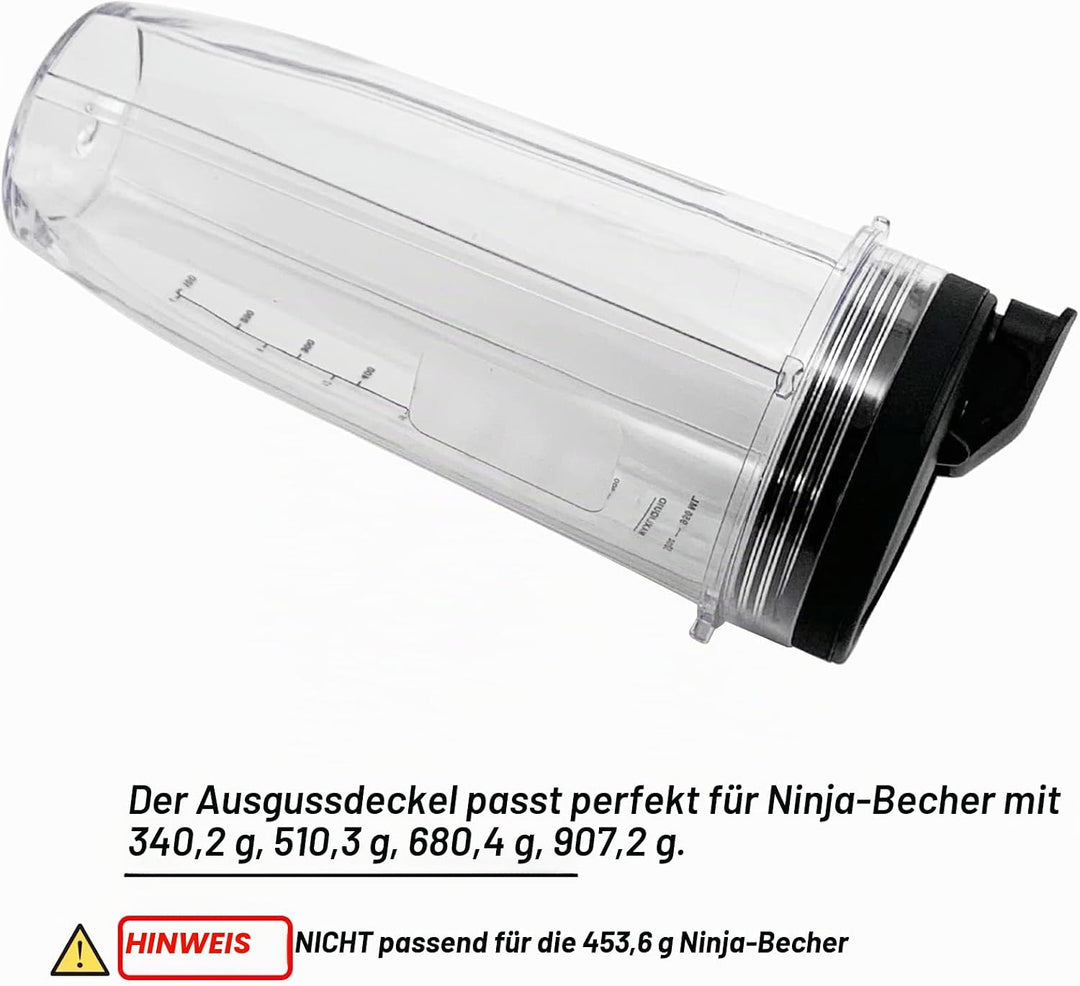 2 stk Durchm. 9.4cm Sportdeckel Trinkdeckel Zubehör kompatibel mit Nutri-Ninja Becher Auto-iQ Ninja