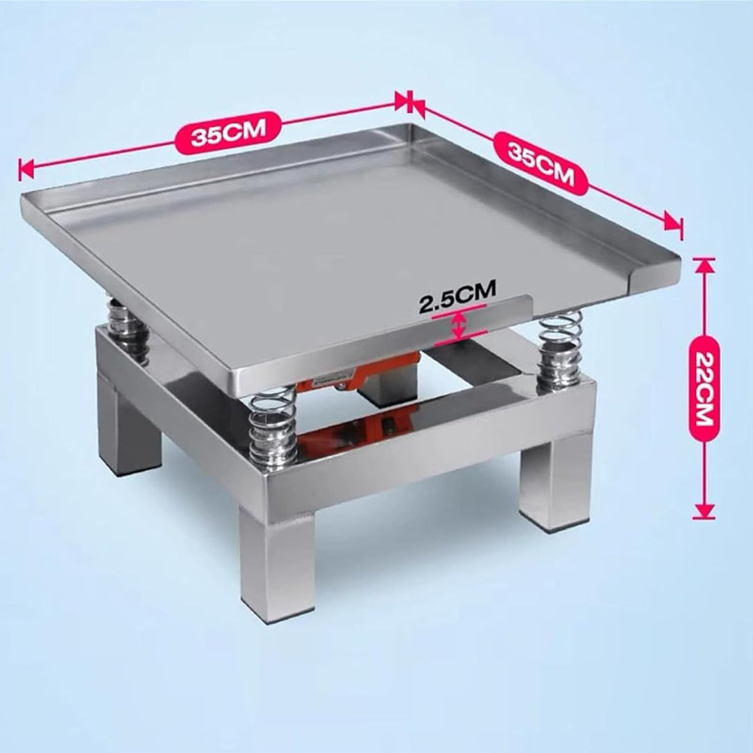 Beton-Rütteltisch – Kleiner Rüttelschüttler für Tests – Mini-Vibrationsplattform aus Edelstahl – Prü