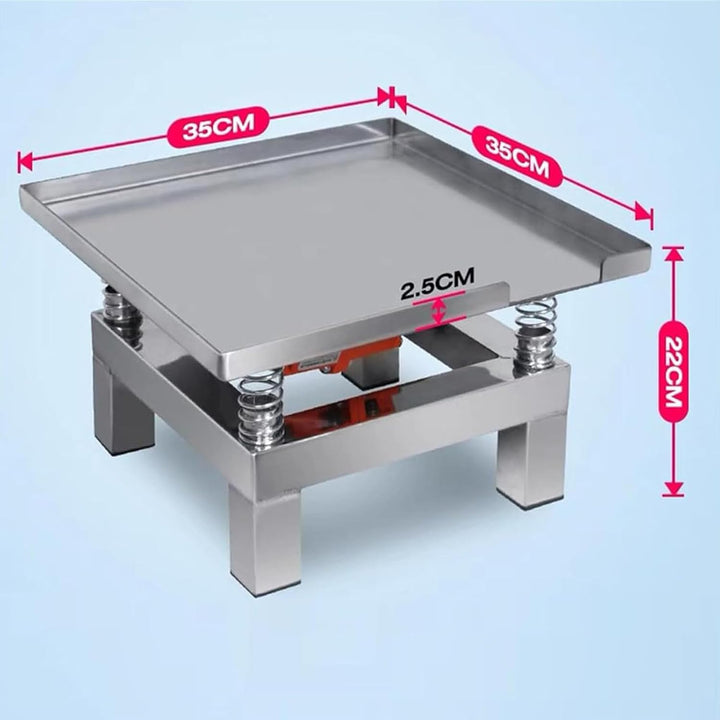 Beton-Rütteltisch – Kleiner Rüttelschüttler für Tests – Mini-Vibrationsplattform aus Edelstahl – Prü