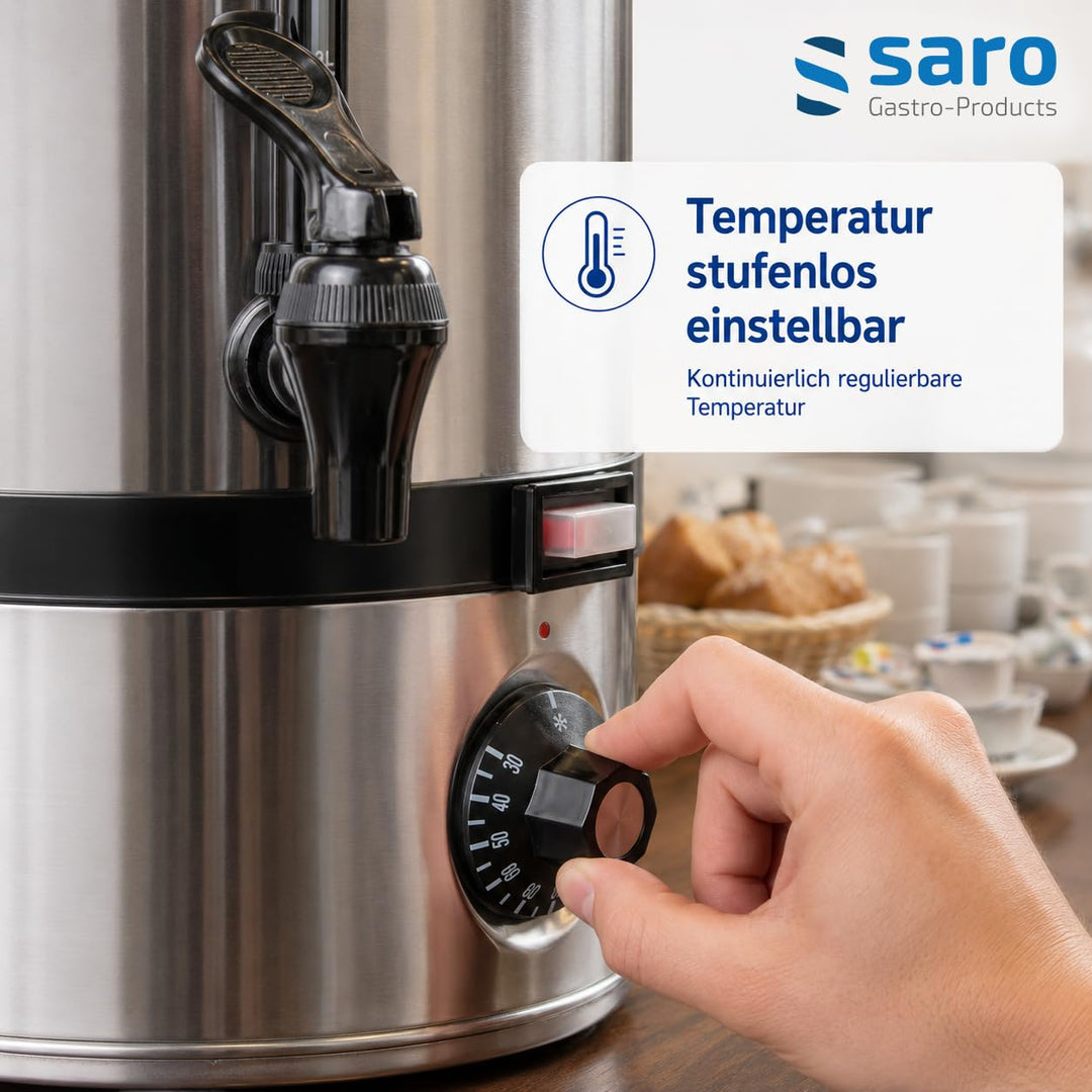 Saro 317-2005 HOT DRINK MAXI Glühwein-und Heisswasserspender, 40L, Edelstahl