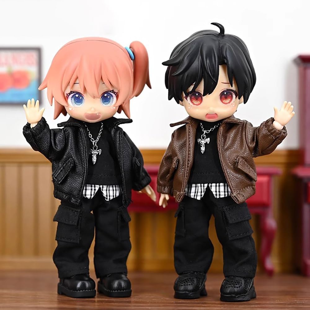 niannyyhouse OB11 Puppenkleidung Jacke Set, Massstab 1/12, Mantel, Hose, Pullover, Actionfigur-Outfi