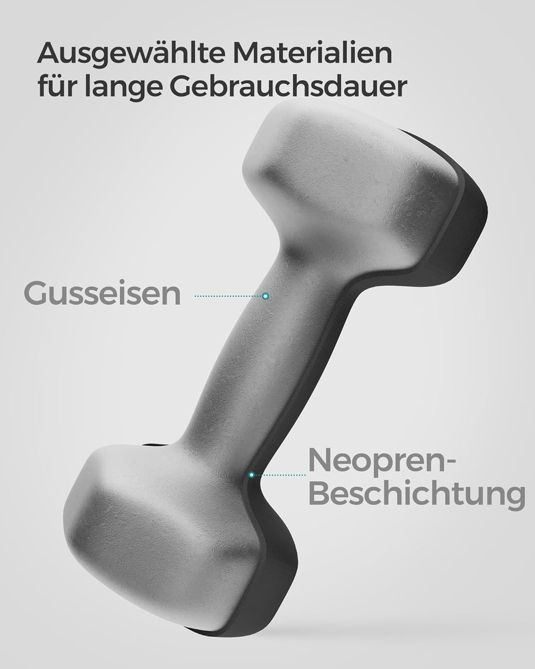 SONGMICS Hanteln, 2er Set,Hantelset, Kurzhanteln, Hexagon, Neopren-Beschichtung, Krafttraining, Work