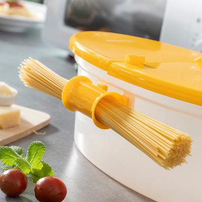 InnovaGoods® Mikrowellen-Nudelkocher 4-in-1 mit Zubehör und Rezepten Pastainest, schnell und einfach